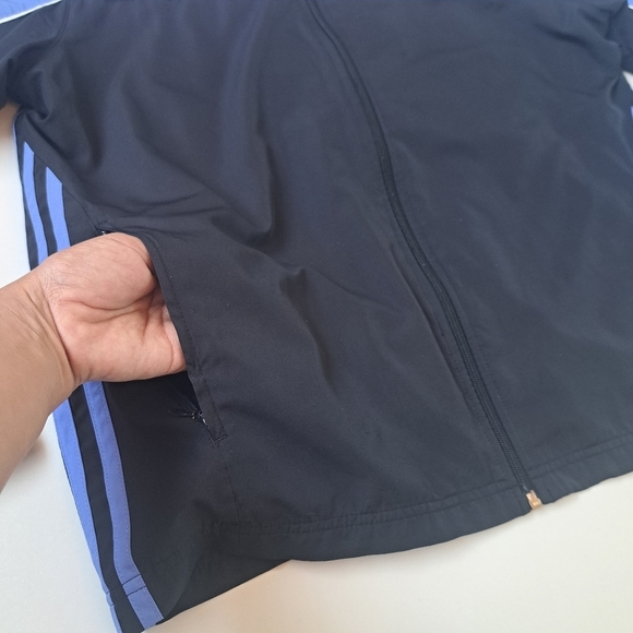 Adidas' Jacket Women Light Blue/Black L with front zipper - Picture 7 of 14